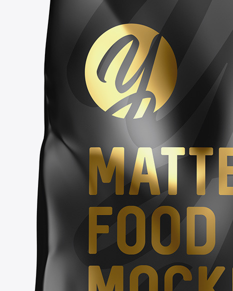 Matte Food Bag Mockup - Front View