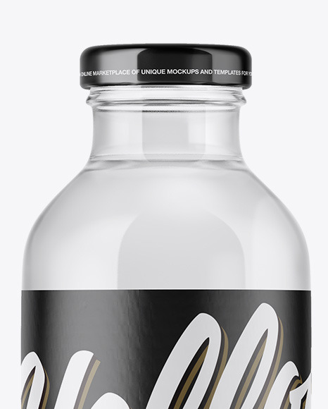 Clear Glass Bottle Mockup