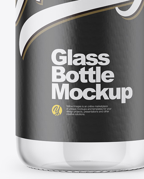 Clear Glass Bottle Mockup