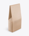 Kraft Matte Bag Mockup - Half Side View (High Angle Shot)