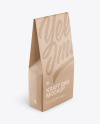 Kraft Matte Bag Mockup - Half Side View (High Angle Shot)