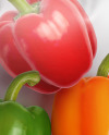 Plastic Bag With Colored Sweet Peppers Mockup