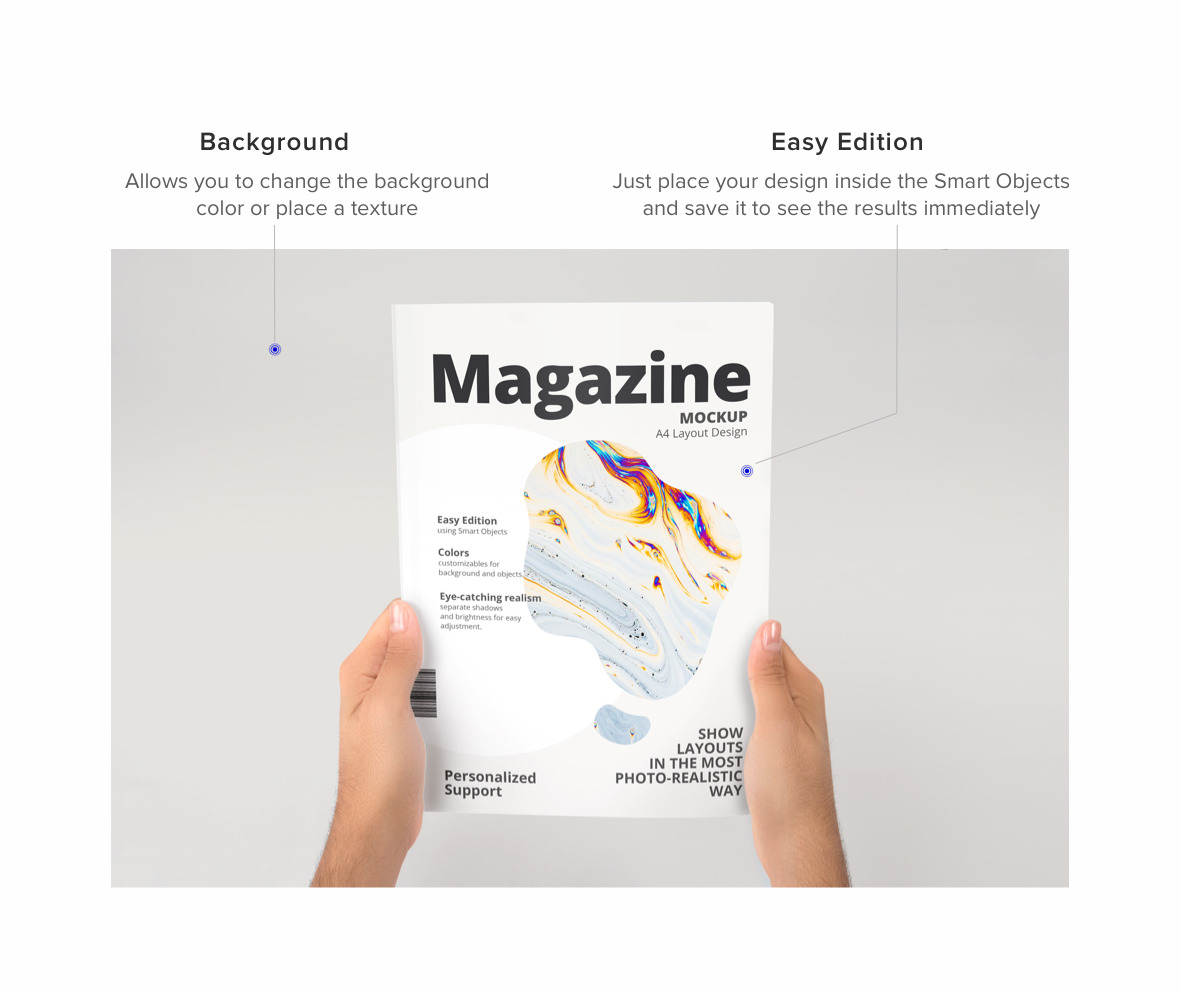 A4 Magazine Mockup A4 Magazine Mockup