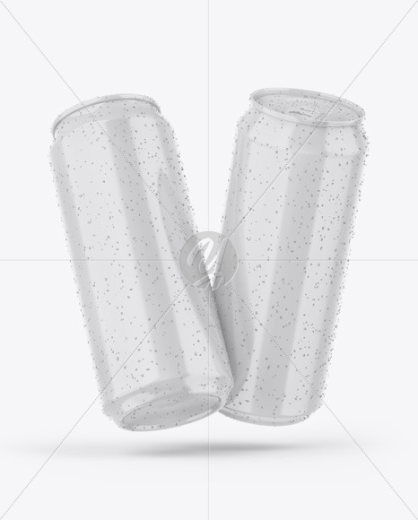 Two Glossy Cans Mockup