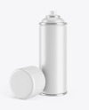Opened Matte Spray Bottle With Plastic Cap Mockup Opened Matte Spray Bottle With Plastic Cap Mockup