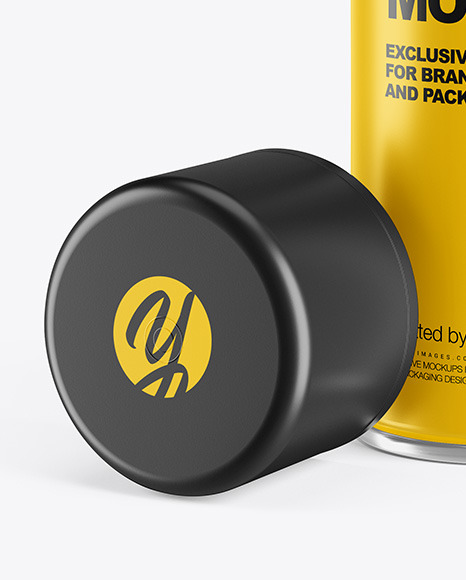 Opened Matte Spray Bottle With Plastic Cap Mockup Opened Matte Spray Bottle With Plastic Cap Mockup