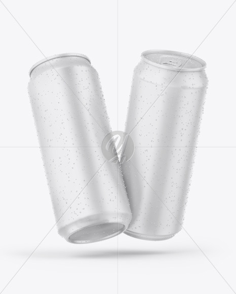 Two Matte Cans Mockup