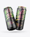 Two Matte Cans Mockup