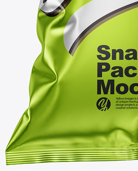 Metallic Snack Package Mockup