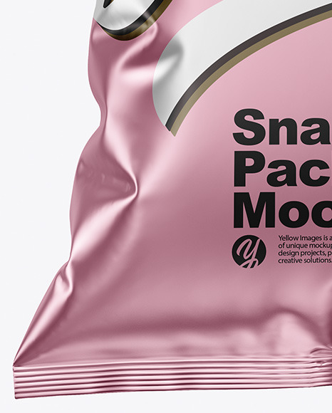 Matte Metallic Snack Package Mockup