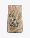 Kraft Food Bag Mockup - Front View