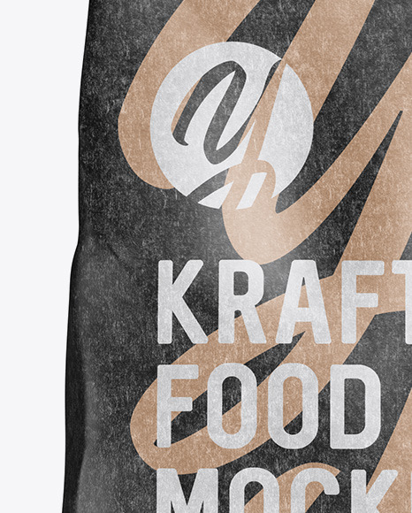 Kraft Food Bag Mockup - Front View