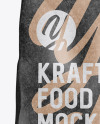 Kraft Food Bag Mockup - Front View