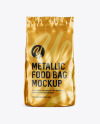 Matte Metallic Food Bag Mockup - Front View