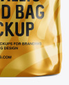 Matte Metallic Food Bag Mockup - Front View