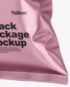 Matte Metallic Snack Package Mockup