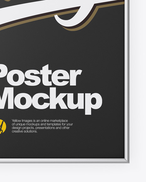 Metallic Frame Poster Mockup