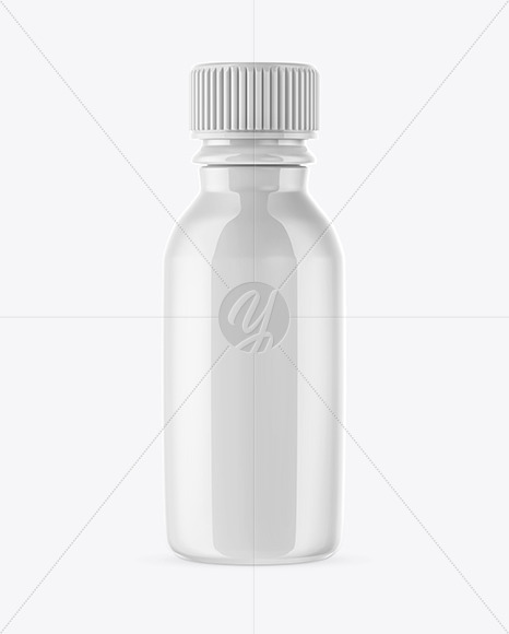 Glossy Plastic Cosmetic Bottle Mockup