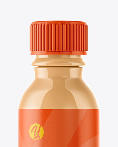 Glossy Plastic Cosmetic Bottle Mockup