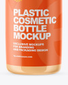 Glossy Plastic Cosmetic Bottle Mockup