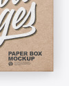 Kraft Paper Box Mockup - Top View