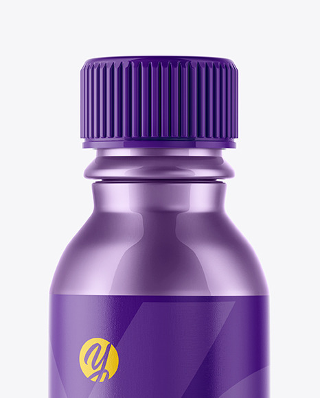 Metallic Plastic Cosmetic Bottle Mockup