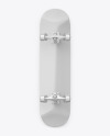 Glossy Skateboard Mockup - Back View