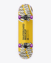 Glossy Skateboard Mockup - Back View