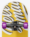 Glossy Skateboard Mockup - Back View