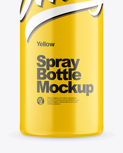 Glossy Plastic Spray Bottle Mockup