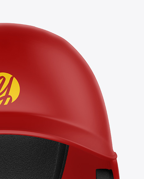 Matte Baseball Helmet Mockup