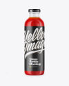 Clear Glass Bottle With Tomato Juice Mockup