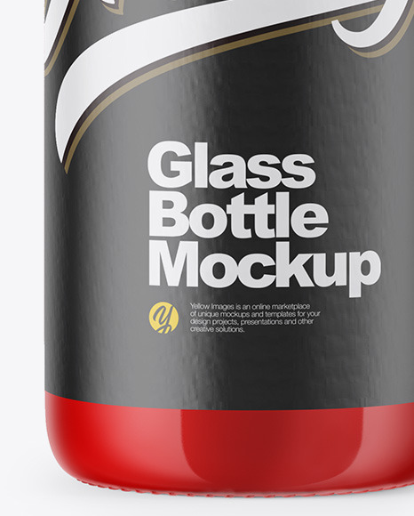 Clear Glass Bottle With Tomato Juice Mockup