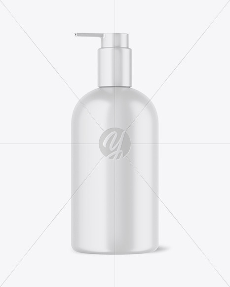 Matte Bottle with Pump Mockup