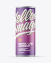 Metallic Drink Can w/ Glossy Finish Mockup