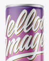 Metallic Drink Can w/ Glossy Finish Mockup