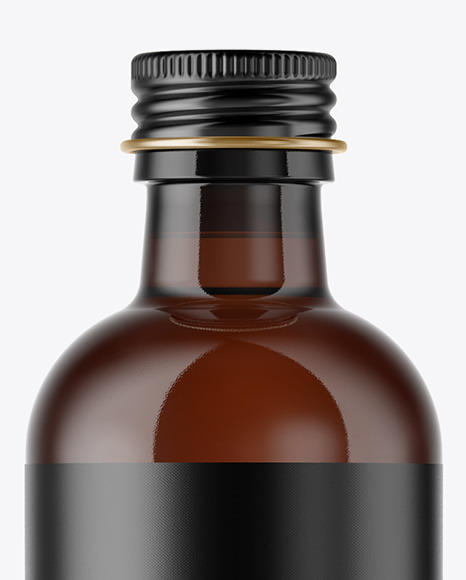 Amber Glass Bottle Mockup