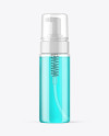 Clear Cosmetic Bottle with Pump Mockup