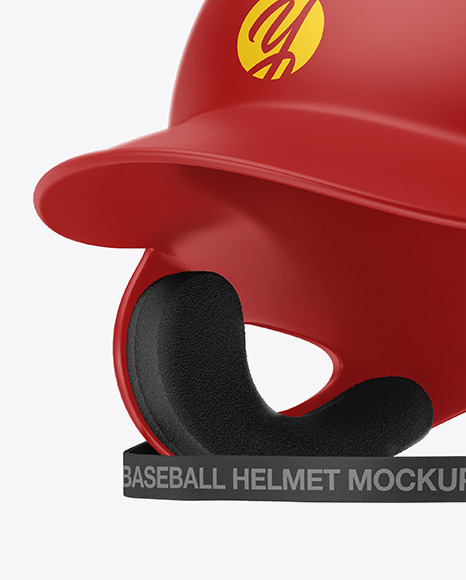 Matte Baseball Helmet Mockup