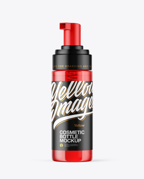 Cosmetic Bottle with Pump Mockup Cosmetic Bottle with Pump Mockup