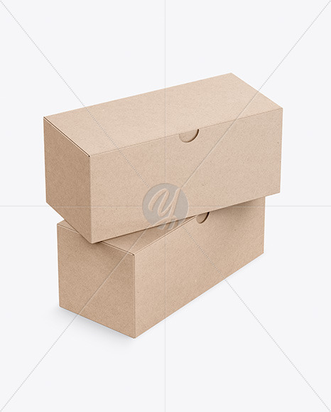 Two Kraft Boxes Mockup