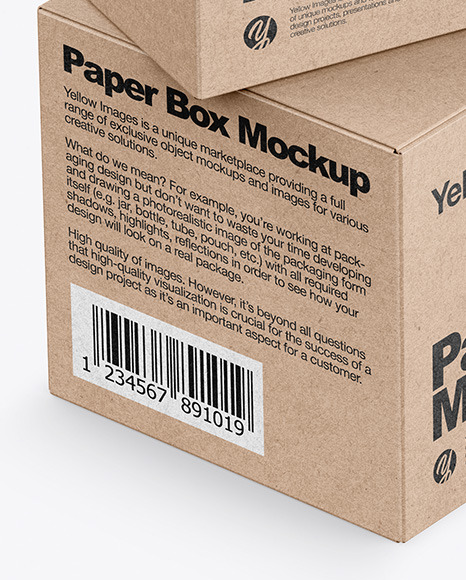 Two Kraft Boxes Mockup