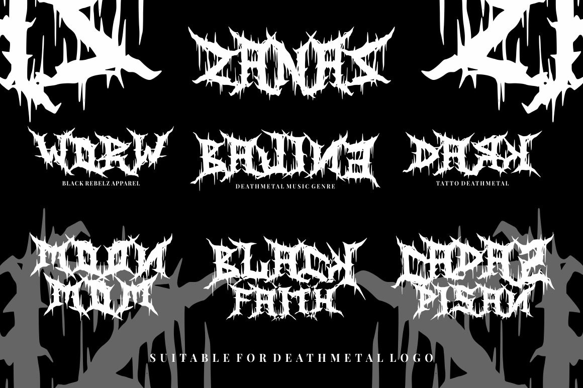 Zanaz - Deathmetal Font