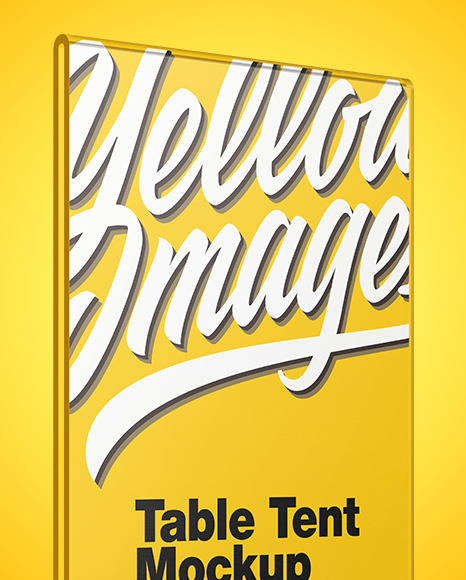 Glass Table Tent Mockup