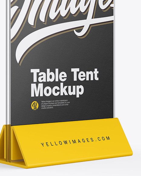 Glass Table Tent Mockup