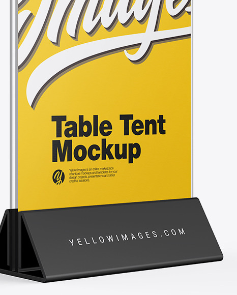 Glass Table Tent Mockup