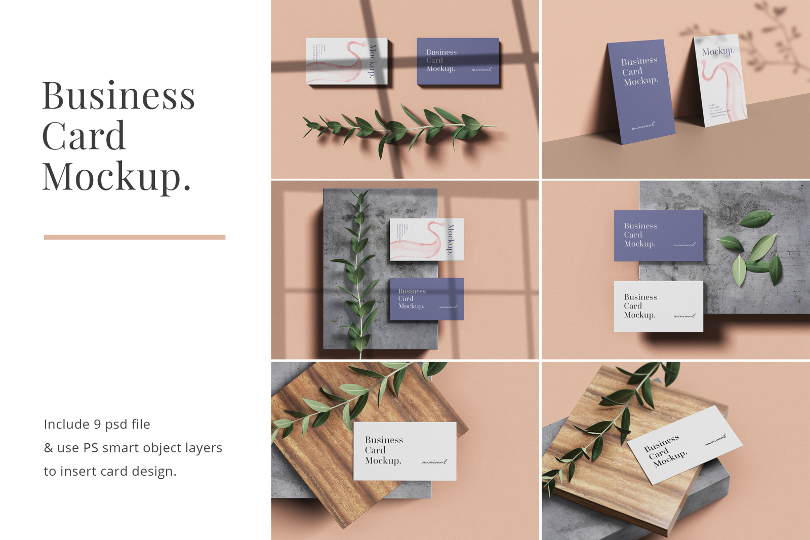 Minimal Business Card Mockups Minimal Business Card Mockups