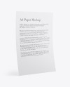 A4 Paper Mockup