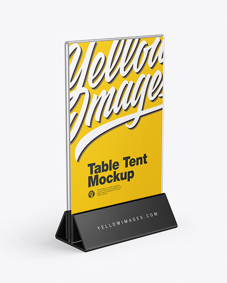 Glass Table Tent Mockup