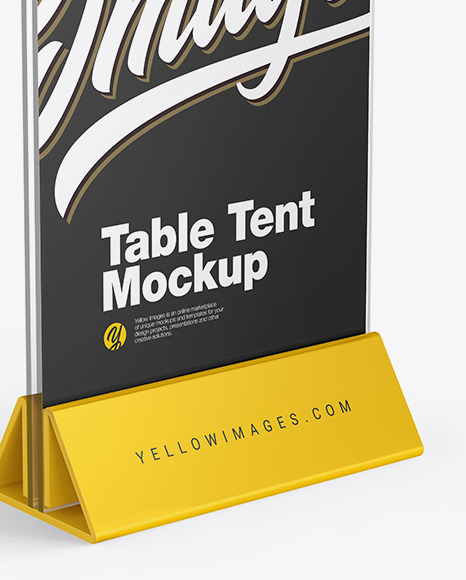 Glass Table Tent Mockup